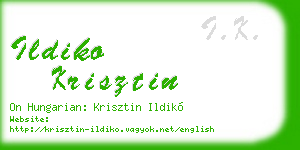 ildiko krisztin business card