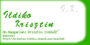 ildiko krisztin business card